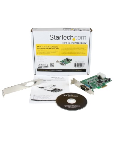 StarTech.com Tarjeta PCI Express Adaptadora Serie RS232 DB9 de 1 Puerto UART16550 - Tarjeta PCIe Controladora de Host Serial