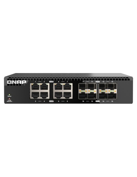 QNAP QSW-3216R-8S8T switch No administrado L2 10G Ethernet (100 1000 10000) Negro