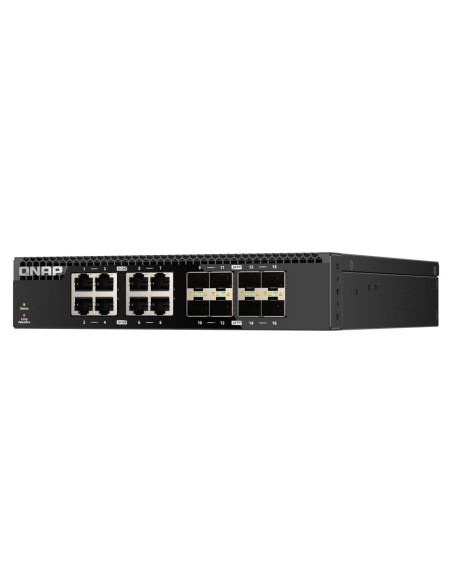 QNAP QSW-3216R-8S8T switch No administrado L2 10G Ethernet (100 1000 10000) Negro