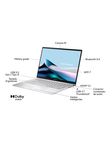 ASUS Zenbook 14 OLED UX3405CA-PZ195W - Ordenador Portátil 14" WQXGA+ 120Hz (Intel Core Ultra 9 285H, 32GB RAM, 1TB SSD, Arc