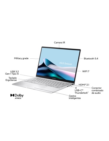 ASUS Zenbook 14 OLED UX3405CA-PZ195W - Ordenador Portátil 14" WQXGA+ 120Hz (Intel Core Ultra 9 285H, 32GB RAM, 1TB SSD, Arc