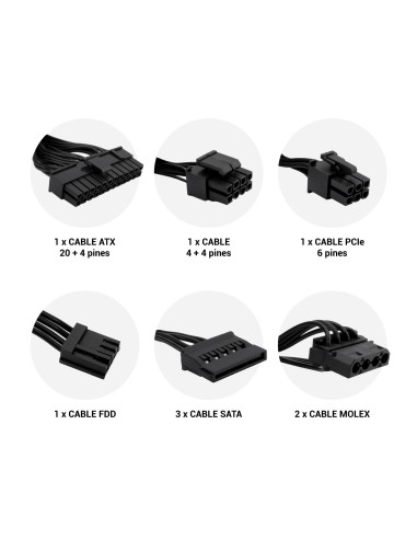 CoolBox FALCOO500E85 unidad de fuente de alimentación 300 W 20+4 pin ATX ATX Gris