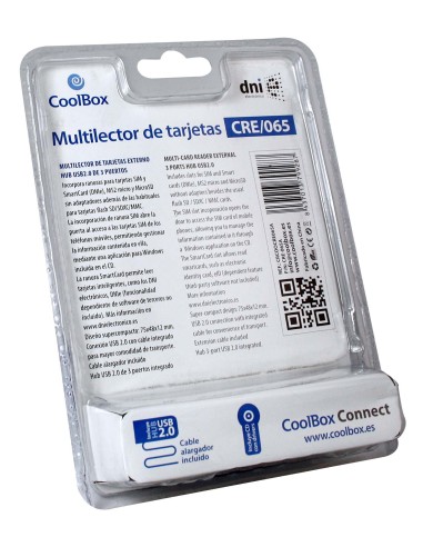CoolBox CRE-065 lector de tarjeta USB 2.0 Negro