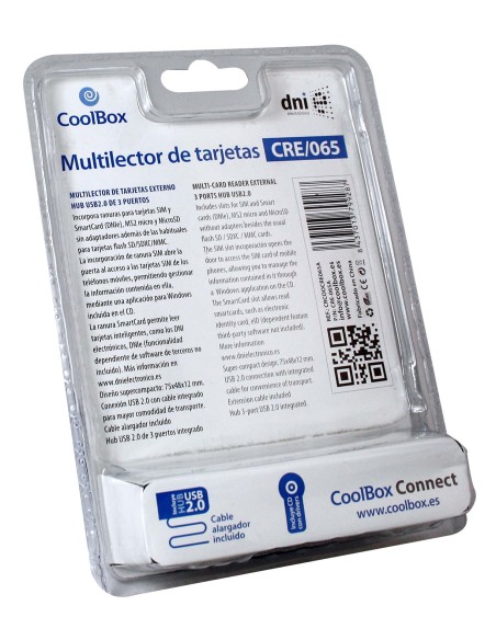CoolBox CRE-065 lector de tarjeta USB 2.0 Negro CoolBox CRE-065 lector de tarjeta USB 2.0 Negro
