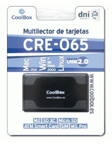 CoolBox CRE-065 lector de tarjeta USB 2.0 Negro