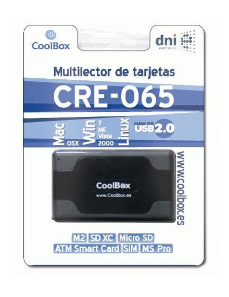CoolBox CRE-065 lector de tarjeta USB 2.0 Negro CoolBox CRE-065 lector de tarjeta USB 2.0 Negro