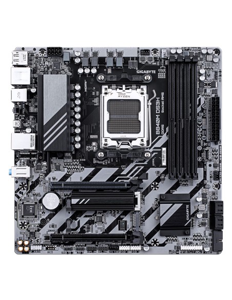 GIGABYTE B840M DS3H Placa base - Procesadores AMD Ryzen 9000, VRM de 8+2+2 fases, hasta 8200 MHz DDR5, 2xPCIe 4.0 M.2, LAN