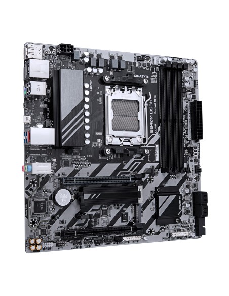 GIGABYTE B840M DS3H Placa base - Procesadores AMD Ryzen 9000, VRM de 8+2+2 fases, hasta 8200 MHz DDR5, 2xPCIe 4.0 M.2, LAN