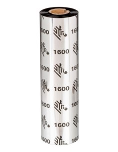 Zebra 1600 Wax cinta térmica 450 m Negro