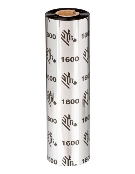 Zebra 1600 Wax cinta térmica 450 m Negro