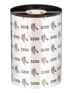 Zebra 3200 Wax Resin cinta térmica 300 m Negro