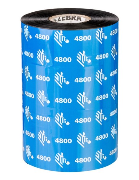Zebra 4800 Resin cinta térmica 450 m Negro