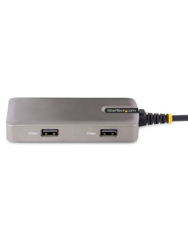 StarTech.com Adaptador Multipuertos USB-C - Docking Station USB Tipo C HDMI 4K60 - Hub Ladrón USB 3.0 de 2 Puertos - Entrega de