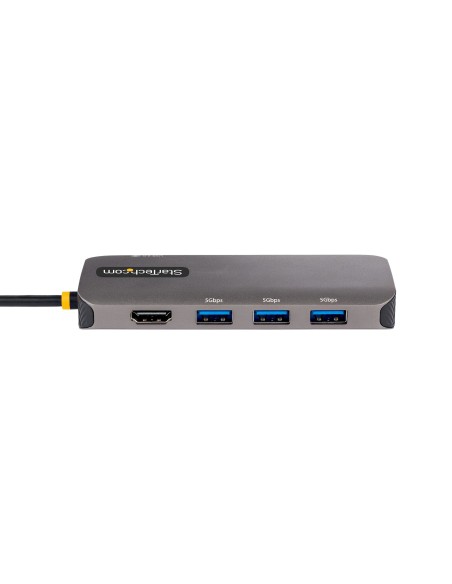 StarTech.com Adaptador Multipuertos USB C, de Vídeo HDMI de 4K y 60Hz, Hub USB-A 3.2 de 3 Puertos de 5Gbps, Entrega de StarTech.com Adaptador Multipuertos USB C, de Vídeo HDMI de 4K y 60Hz, Hub USB-A 3.2 de 3 Puertos de 5Gbps, Entrega de