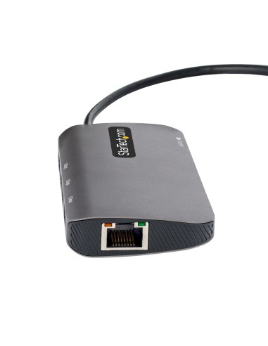 StarTech.com Adaptador Multipuertos USB C, de Vídeo HDMI de 4K y 60Hz, Hub USB-A 3.2 de 3 Puertos de 5Gbps, Entrega de