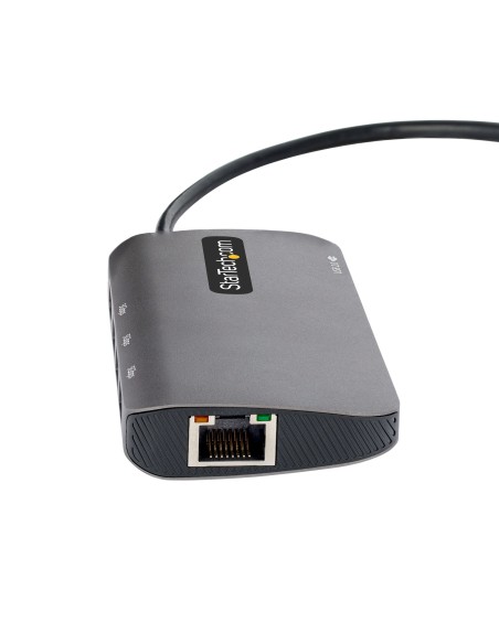StarTech.com Adaptador Multipuertos USB C, de Vídeo HDMI de 4K y 60Hz, Hub USB-A 3.2 de 3 Puertos de 5Gbps, Entrega de