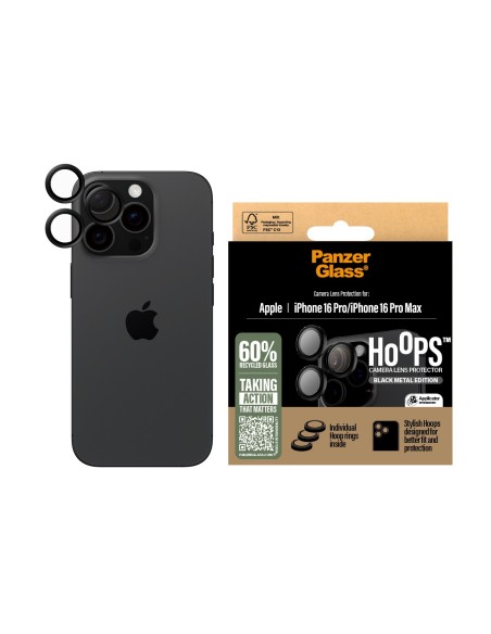 PanzerGlass PG Hoops Black iPhone 16 6.1 6.7Inch Protector de pantalla Apple 1 pieza(s)