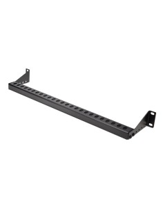 StarTech.com Barra 1U de Amarre Horizontal para Gestión de Cables en Rack - para Racks de 19" - Profundidad Ajustable - Guía