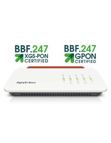 FRITZ!Box 5590 Fiber XGS-PON router inalámbrico Gigabit Ethernet Doble banda (2,4 GHz   5 GHz) Blanco
