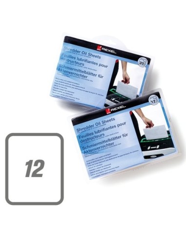 Rexel Láminas lubricantes para destructora (12)