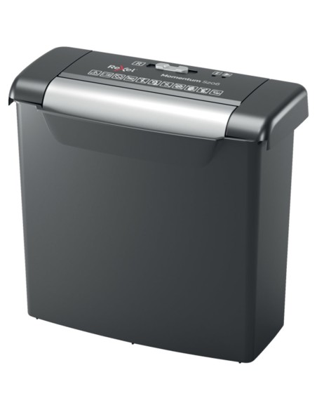 Rexel Momentum S206 triturador de papel Corte en tiras 72 dB Negro, Gris