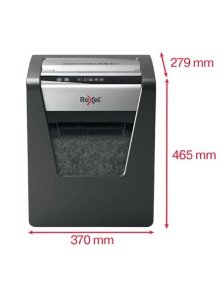 Rexel Momentum X415 triturador de papel Corte cruzado Negro, Gris