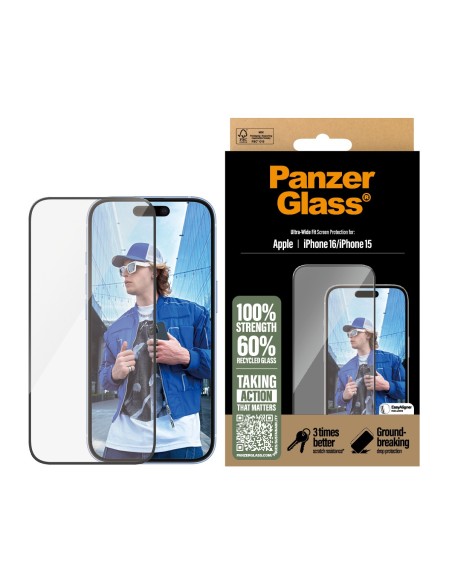 PanzerGlass PG Scrn iPhone 16 6.1Inch UWF Protector de pantalla Apple 1 pieza(s)