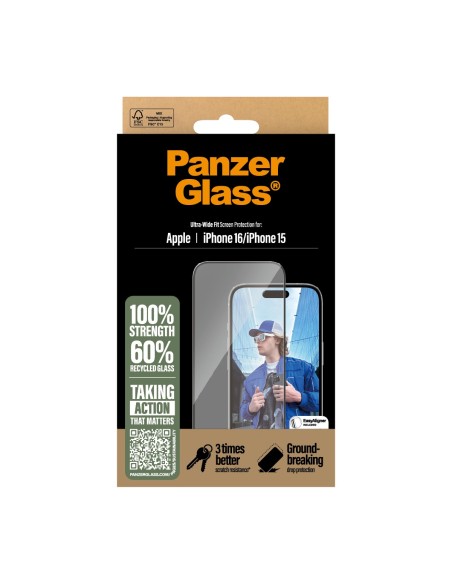 PanzerGlass PG Scrn iPhone 16 6.1Inch UWF Protector de pantalla Apple 1 pieza(s)