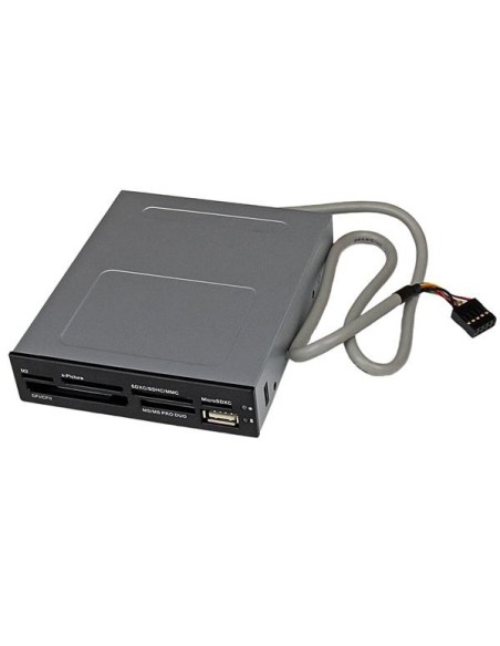 StarTech.com Adaptador Bahía Frontal 3.5in Lector para Tarjetas Memoria Flash SD CF SDHC XD M2 MS 22 en 1 StarTech.com Adaptador Bahía Frontal 3.5in Lector para Tarjetas Memoria Flash SD CF SDHC XD M2 MS 22 en 1