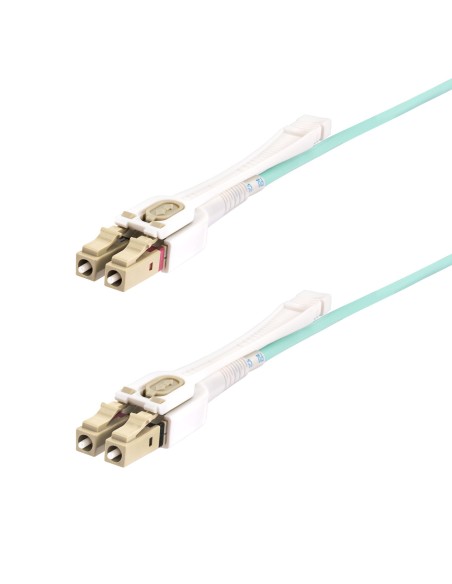 StarTech.com Cable de Fibra Óptica Multimodo LC a LC (UPC) OM4 de 10m - con Pestillos - 50 125µm - Redes de 100G - Resistente a StarTech.com Cable de Fibra Óptica Multimodo LC a LC (UPC) OM4 de 10m - con Pestillos - 50 125µm - Redes de 100G - Resistente a