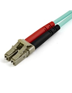 StarTech.com Cable de 1m de Fibra Óptica Multimodo LC UPC a LC UPC OM4 - 50 125µm - Fibra LOMMF VCSEL - Redes de 100G - Cable 2
