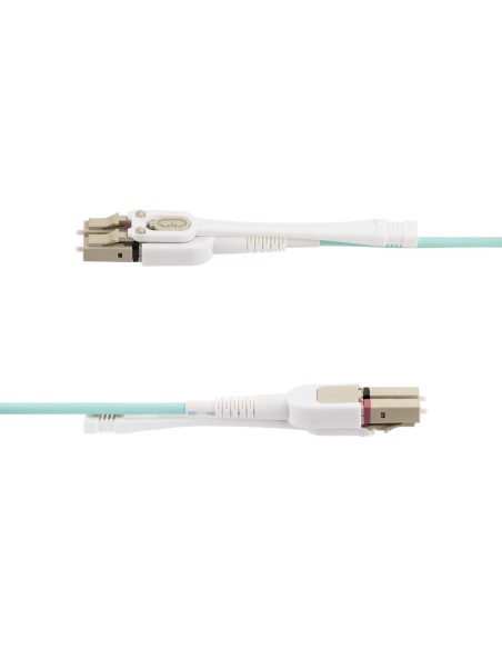 StarTech.com Cable de Fibra Óptica Multimodo LC a LC (UPC) OM4 de 3m - con Pestillos - 50 125µm - Redes de 100G - Resistente a StarTech.com Cable de Fibra Óptica Multimodo LC a LC (UPC) OM4 de 3m - con Pestillos - 50 125µm - Redes de 100G - Resistente a