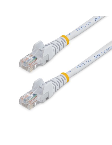 StarTech.com Cable de 2m Blanco de Red Fast Ethernet Cat5e RJ45 sin Enganche - Cable Patch Snagless