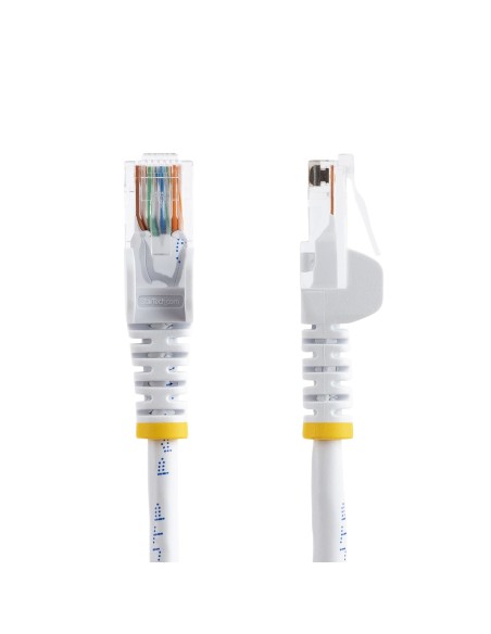 StarTech.com Cable de 3m Blanco de Red Fast Ethernet Cat5e RJ45 sin Enganche - Cable Patch Snagless