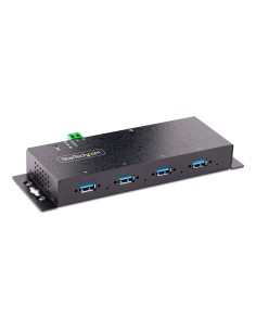 StarTech.com Hub Industrial USB 3.0 de 5Gbps de 4 Puertos - Concentrador USB con Protección de Picos y Descargas ESD - Ladrón