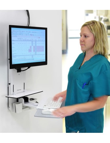 Ergotron 61-080-062 soporte para monitor 61 cm (24") Pared Blanco