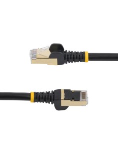 StarTech.com Cable de 1,5m de Red Ethernet Cat6a Negro sin Enganches con Alambre de Cobre 2