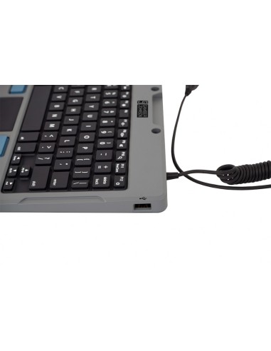 Gamber-Johnson 7160-1449-04 teclado para móvil QWERTY Español USB Negro, Gris