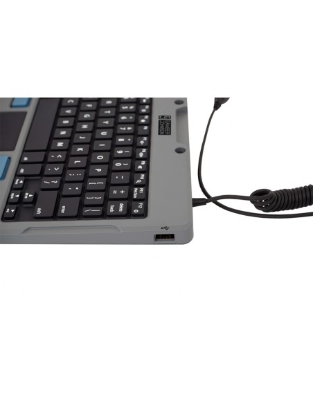 Gamber-Johnson 7160-1449-04 teclado para móvil QWERTY Español USB Negro, Gris