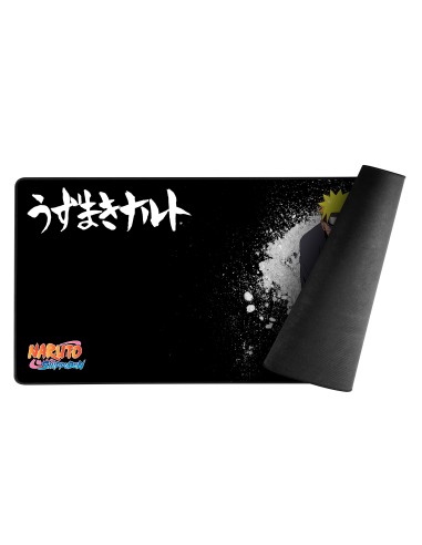 Konix Naruto KX MOUSEPAD XXL BLACK Alfombrilla de ratón para juegos Negro, Naranja
