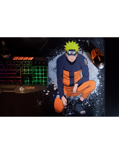 Konix Naruto KX MOUSEPAD XXL BLACK Alfombrilla de ratón para juegos Negro, Naranja