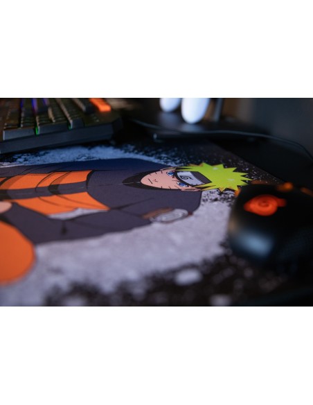 Konix Naruto KX MOUSEPAD XXL BLACK Alfombrilla de ratón para juegos Negro, Naranja