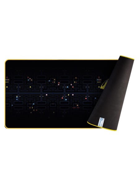 Konix PacMan Alfombrilla de ratón para juegos Negro, Azul, Amarillo
