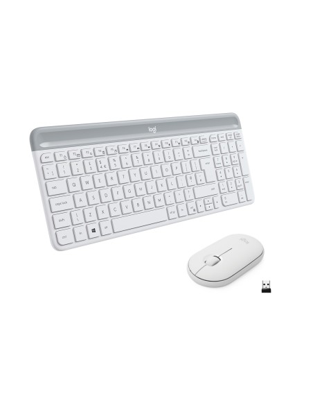 Logitech MK470 teclado Ratón incluido Oficina RF inalámbrico QWERTY Italiano Blanco