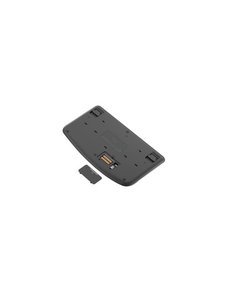Logitech Wave Keys, teclado ergonómico inalámbrico con reposamanos acolchado, escritura cómoda y natural, Easy-Switch,