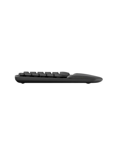 Logitech Wave Keys, teclado ergonómico inalámbrico con reposamanos acolchado, escritura cómoda y natural, Easy-Switch,