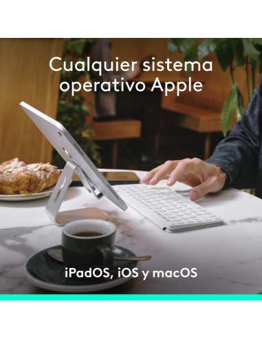 Logitech Keys-To-Go 2, teclado inalámbrico portátil para iPad con tapa integrada, estilizado y compacto, para iPad, iPhone, Mac