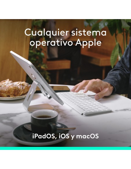 Logitech Keys-To-Go 2, teclado inalámbrico portátil para iPad con tapa integrada, estilizado y compacto, para iPad, iPhone, Mac
