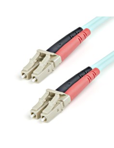 StarTech.com Cable de 1m de Fibra Óptica Multimodo OM3 LC a LC UPC - Full Duplex 50 125µm - para Redes de 100G - LOMMF VCSEL - 2