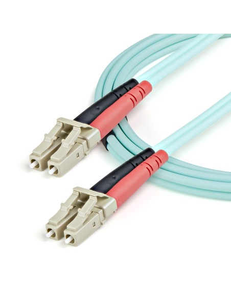 StarTech.com Cable de 1m de Fibra Óptica Multimodo OM3 LC a LC UPC - Full Duplex 50 125µm - para Redes de 100G - LOMMF VCSEL -